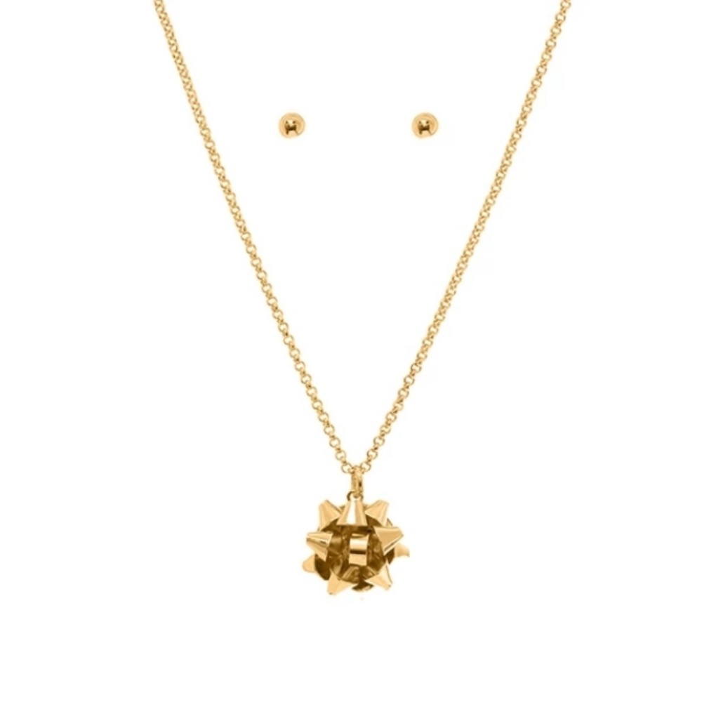 Bow Necklace & Earring Set